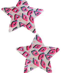 GE Apparel Hot Pink Diamonds On Star Nipple Pasties