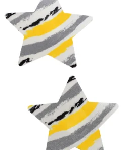 GE Apparel Yellow Splash Star Nipple Pasties
