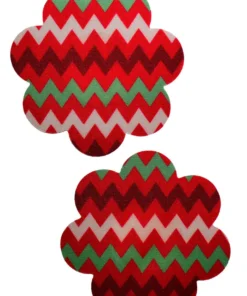 GE Apparel Red Zig Zag Petal Nipple Pasties