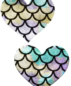 GE Apparel Metallic Mermaid Heart Nipple Pasties