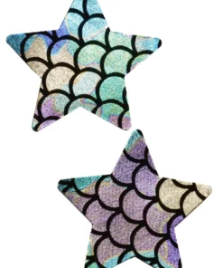 GE Apparel Metallic Mermaid Star Nipple Pasties