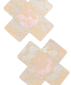 GE Apparel Beige Lace Double X Pasties