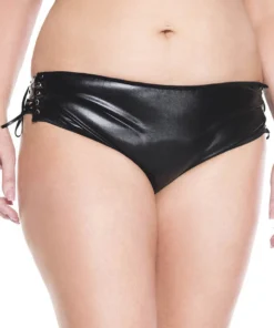 Music Legs Wet Look Lace Up Crotchless Panty Lingerie 7 Music Legs Wet Look Lace Up Crotchless Panty Lingerie