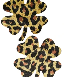GE Apparel Leopard Print Mini Shamrock Nipple Pasties