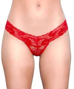 Be Wicked Classic Red Lace Thong Panty Lingerie