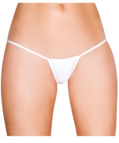 Roma Panties White 'Y' Back Micro Thong Bikini Bottom
