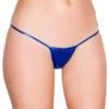 Roma Costume Panties Metallic Royal Blue 'Y' Back Micro Thong Bikini Bottom