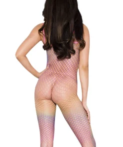 Music Legs Rainbow Ombre Fishnet Crotchless Bodystocking 10 Music Legs Rainbow Ombre Fishnet Crotchless Bodystocking