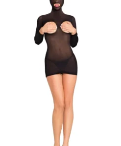 Be Wicked Black Rough Romance Bodystocking Lingerie