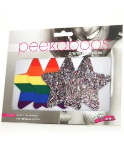 XGEN Pride And Rainbow Glitter Stars Nipple Pasties