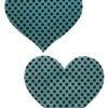 GE Apparel Aqua Blue Heart Nipple Pasties