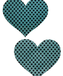 GE Apparel Aqua Blue Heart Nipple Pasties