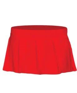 Music Legs Red Pleated Skirt