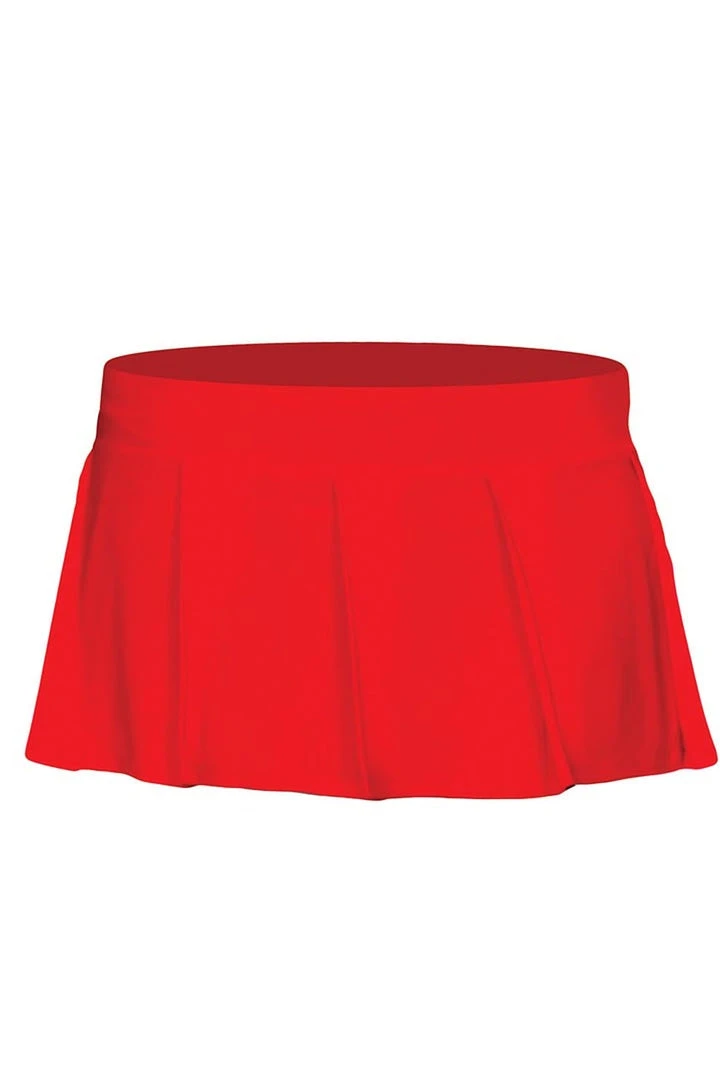 Music Legs Red Pleated Skirt 2 Music Legs Red Pleated Skirt