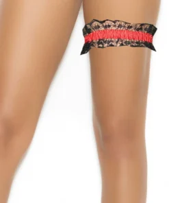 Elegant Moments Red Lace Leg Garter