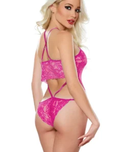 Allure Hot Pink Daphne Teddy Lingerie