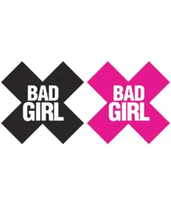 XGEN Bad Girl - Black-Pink Nipple Pasties Lingerie