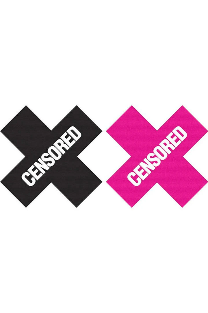 XGEN Censored - Black-Pink Nipple Pasties 2 XGEN Censored - Black-Pink Nipple Pasties