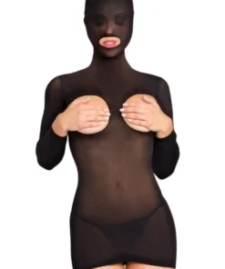 3wishes Online Store 19 Be Wicked Black Rough Romance Bodystocking Lingerie