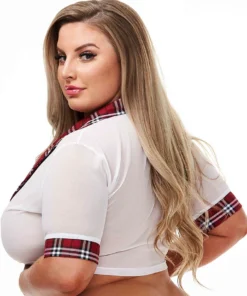 XGEN Lingerie Wine Teacher Pet Schoolgirl Top