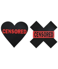 XGEN Censored Hearts And X Nipple Pasties Lingerie