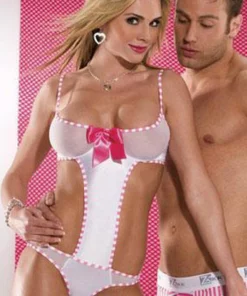 Coquette Pink Striped Teddy