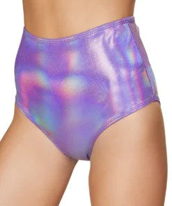 Roma Costume Iridescent Purple High Waist Shorts Bottoms