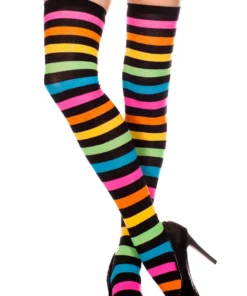 Music Legs Rainbow Thigh High Sock Stockings