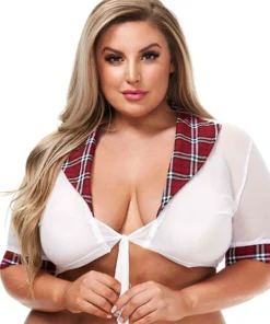 XGEN Lingerie Wine Teacher Pet Schoolgirl Top