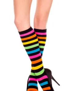 Music Legs Rainbow Knee High Sock Stockings Hosiery