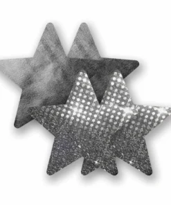 Entrenue Night Fever Dark Silver Star Pasties