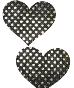 GE Apparel Black Sequin Heart Pasties