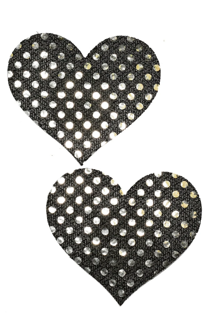 GE Apparel Black Sequin Heart Pasties 1 GE Apparel Black Sequin Heart Pasties
