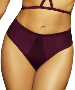 Seven Til Midnight Laura Wine High Waist Bikini Bottoms Sexy Swimwear