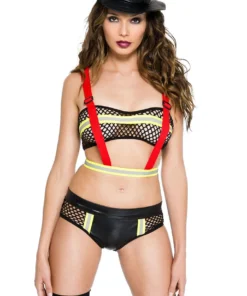 Music Legs Lingerie Light My Fire Sexy Firefighter Costume
