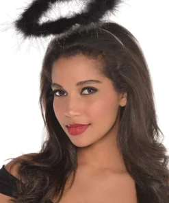 AMSCAN DIY Costumes Black Marabou Halo Accessory