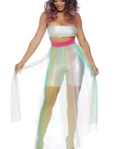 Leg Avenue Multi Slit Rainbow Skirt Bottoms
