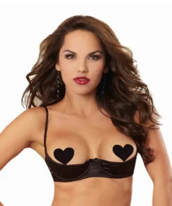 Dreamgirl Satin Open Cup Shelf Bra Lingerie 6 Dreamgirl Satin Open Cup Shelf Bra Lingerie