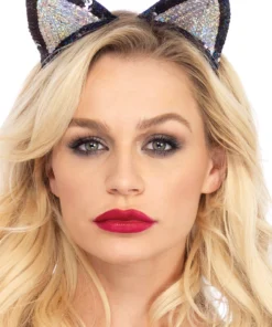 Leg Avenue DIY Costumes Silver And Black Sequin Cat Ears