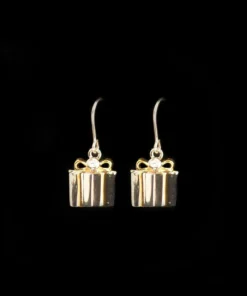 3WISHES Metal Gift Box Earrings
