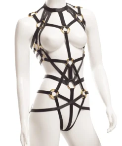 Raveware Dom Strappy Teddy With O Ring Detail Lingerie