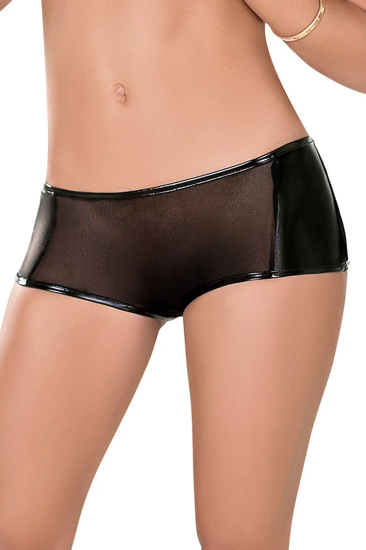 Magic Silk Raven Black Mesh Booty Shorts 1 Magic Silk Raven Black Mesh Booty Shorts