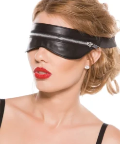 Allure Lingerie Faux Leather Zipper Mask