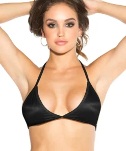 BodyShotz Black Halter Triangle Top