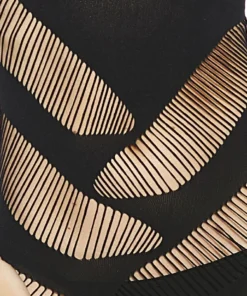 Popsi Lingerie Black Opaque Body Stocking Dress