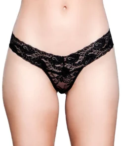 Be Wicked Classic Black Lace Thong Panty