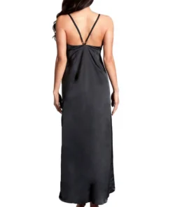 Be Wicked Black Flutter High Slit Maxi Dress Lingerie