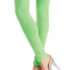 Be Wicked Lingerie Neon Green Acrylic Thigh High Leg Warmers