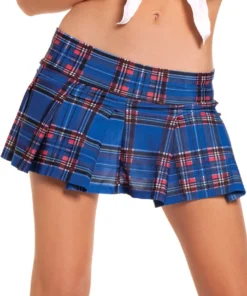 Be Wicked Bottoms Blue Plaid Skirt