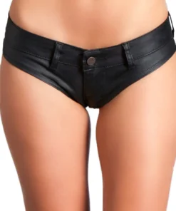 Be Wicked Black Stretch Denim Micro Shorts Bottoms